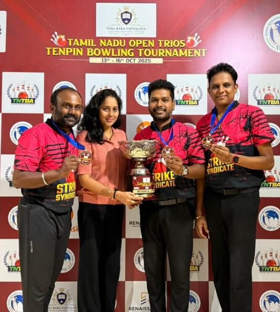 Tamil Nadu Open Trios Tenpin Bowling Tournament 2025 Delhi Sharks Clinch Title