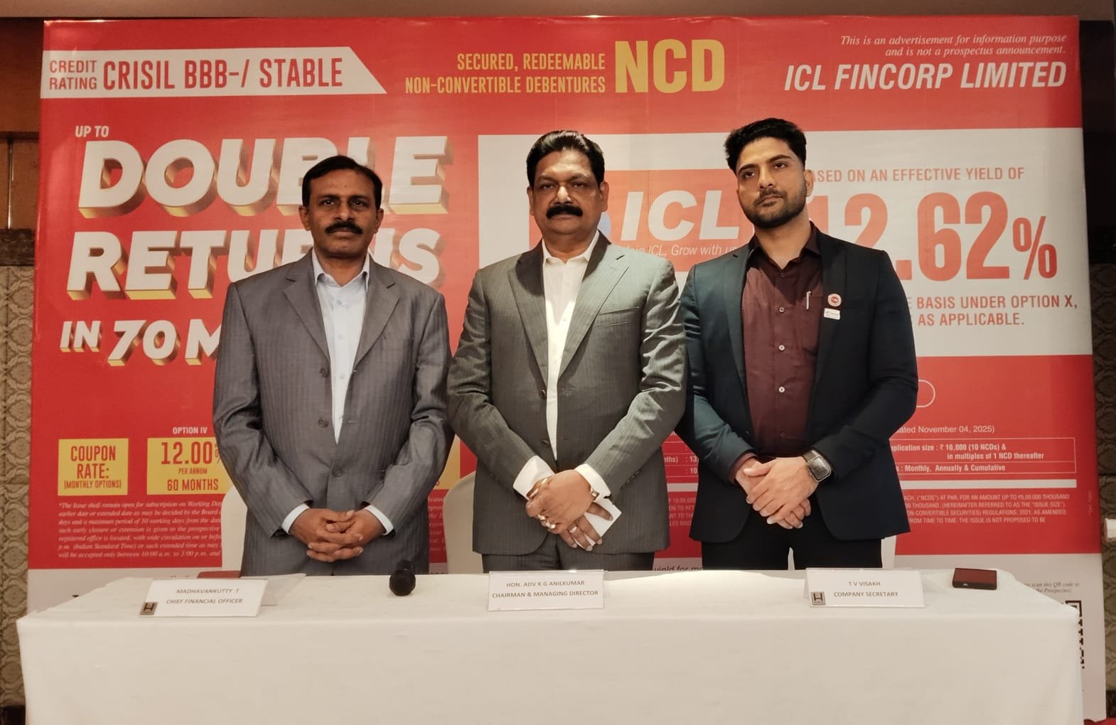 ICL Fincorp’s New NCD Issue Opens on 17th NOVEMBER 2025,Offering Effective Yield up to 12.62%