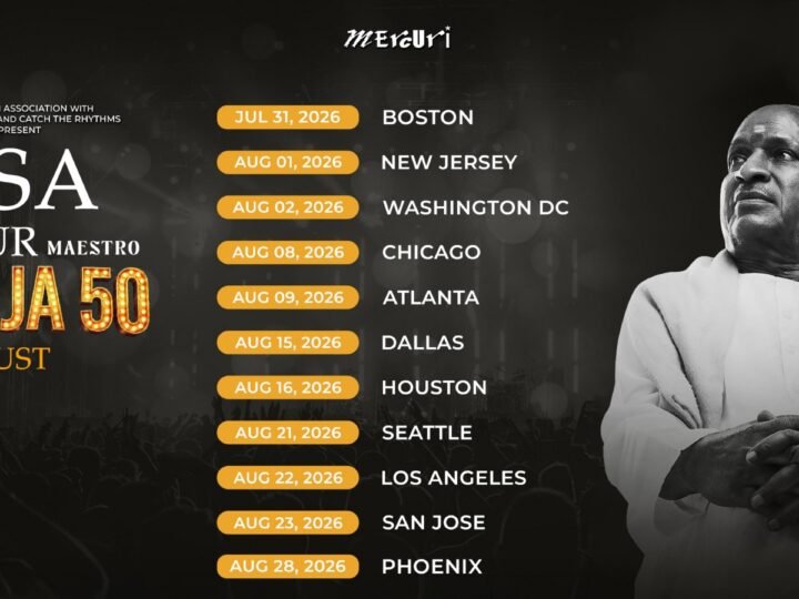 சரிகமா லைவ் Saregama Live & Mercuri மெர்குரி இணைந்து, இளையராஜாவின் 50 ஆண்டு இசைப் பயணத்தை கொண்டாடும் வட அமெரிக்க கச்சேரி சுற்றுப்பயணம் அறிவிப்பு !!