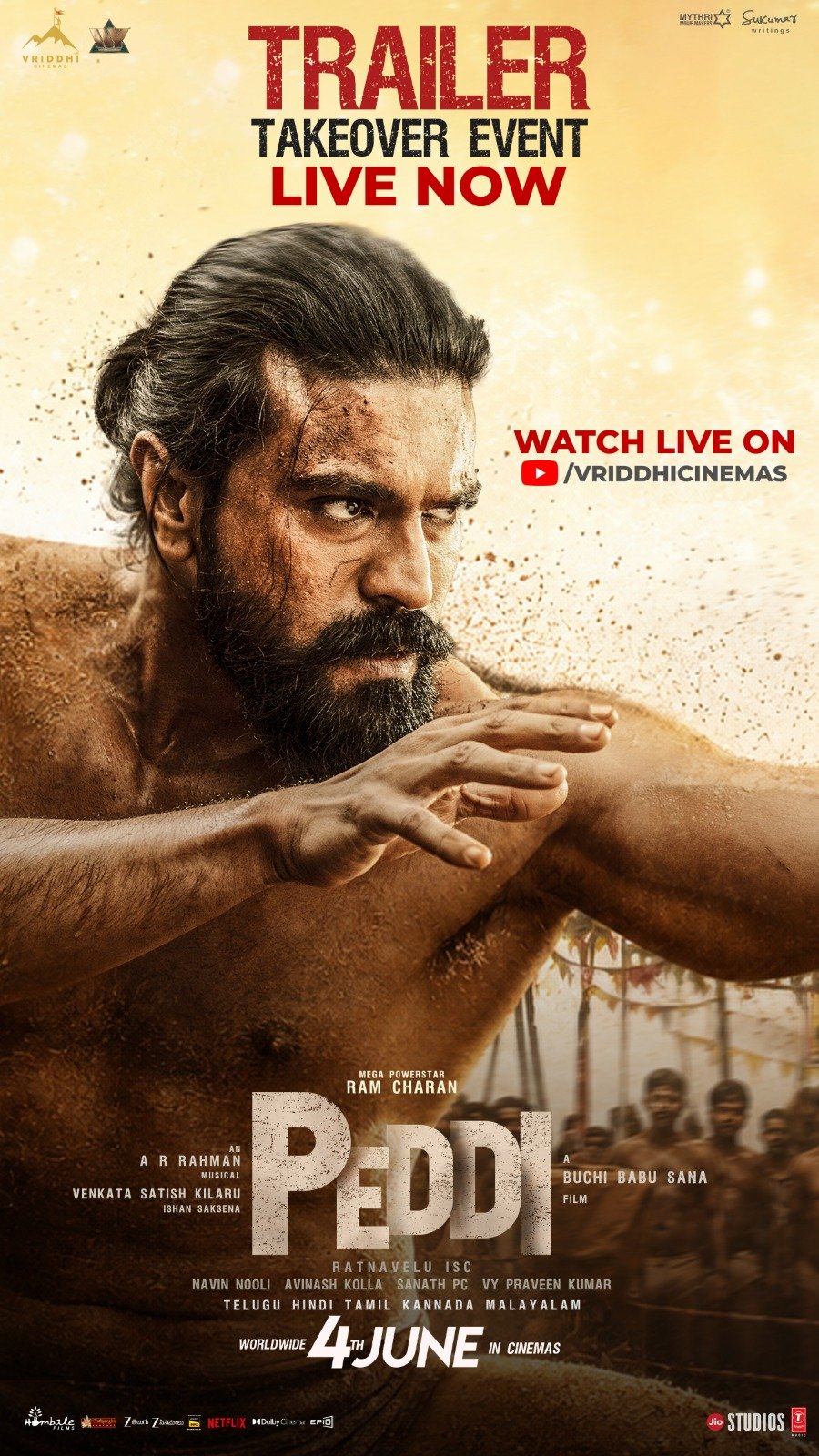 ராம் சரணின் “பெத்தி” பட அதிரடி டிரெய்லர் வெளியானது…*