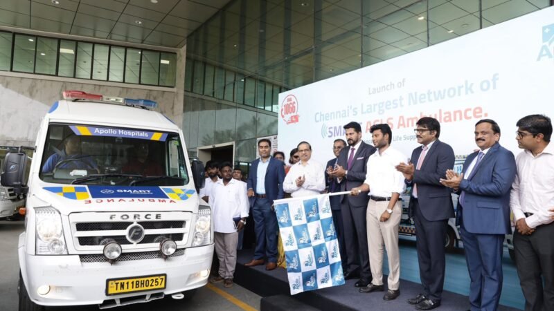Apollo Hospitals launches Chennai’s Largest Network of SMART Advanced Cardiac Life Support (ACLS) Ambulances