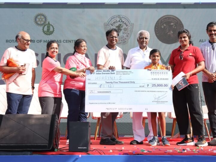 கர்ப்பப்பை வாய் புற்றுநோய் விழிப்புணர்வு, தடுப்பு மற்றும் பெண்கள் பாதுகாப்பை வலியுறுத்தி ‘சிங்கப்பெண் மாரத்தான் 2026’-இல் 3,000 பெண்கள் பங்கேற்பு”
