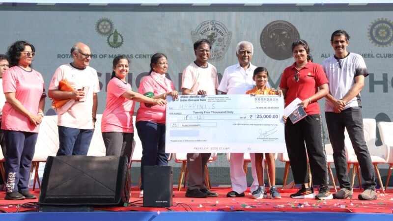 கர்ப்பப்பை வாய் புற்றுநோய் விழிப்புணர்வு, தடுப்பு மற்றும் பெண்கள் பாதுகாப்பை வலியுறுத்தி ‘சிங்கப்பெண் மாரத்தான் 2026’-இல் 3,000 பெண்கள் பங்கேற்பு”