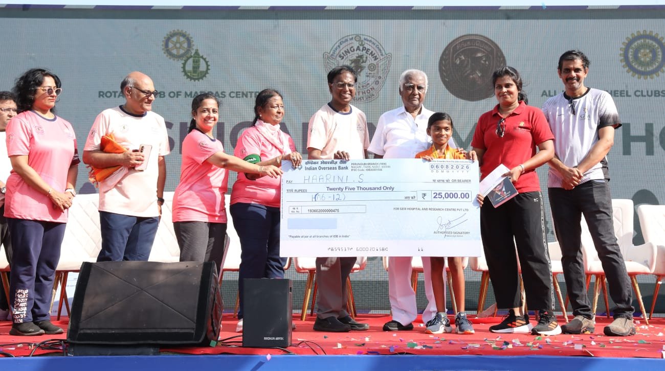 கர்ப்பப்பை வாய் புற்றுநோய் விழிப்புணர்வு, தடுப்பு மற்றும் பெண்கள் பாதுகாப்பை வலியுறுத்தி ‘சிங்கப்பெண் மாரத்தான் 2026’-இல் 3,000 பெண்கள் பங்கேற்பு”